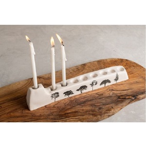 Nouvelle conception de centre de table en marbre fait à la main, articles de décoration pour la maison, luxe, chandelier menorah à vendre - Product Image 1