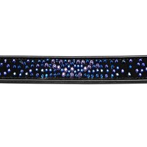 Impresionante Diadema de Cuero Negro Inglés con Cristales Brillantes y Cadena de Diamantes Hotfix para Caballos, Tamaños Full y Cob, Se Aceptan Pedidos al por Mayor - Product Image 4