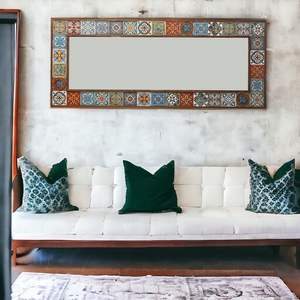 Turkish Handcrafted Customized Color Modern Full Length Decorative Multicolor <b>Wall</b> <b>Hanging</b> <b>Mirror</b> Living Room Decor No - Product Image 1
