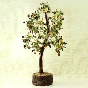 <b>Crystal</b> Stone <b>Tree</b> 500 Beads Feng Shui Money <b>Tree</b> for Wealth Prosperity Abundance & Positive Energy - Product Image 1