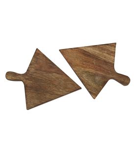 Diseño de rebanada de Pizza de calidad superior Patrones de madera Plato de servidor de comida de madera para Hotel Restaurante Suministros de resort en precio barato - Product Image 5