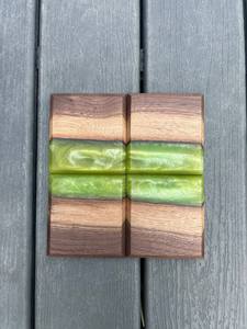 Sous-verre à thé en bois massif de taille personnalisée de qualité luxueuse coussin isolant en résine sous-verres personnalisés maison et cuisine - Product Image 4