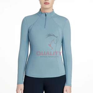 Couche de base pour femmes équestres couche supérieure évacuation de l'humidité séchage rapide extensible respirant tissu léger couche de base haut - Product Image 1