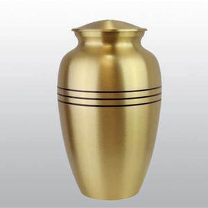 Urna funeraria de Metal elegante hecha a mano moderna de nuevo diseño clásico para cenizas humanas, urnas funerarias de tamaño adulto, Color dorado - Product Image 4