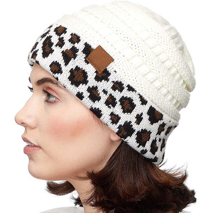 Bonnet tricoté en laine unisexe de haute qualité pour l'hiver Bonnets unis tricotés de haute qualité avec impression numérique - Product Image 3