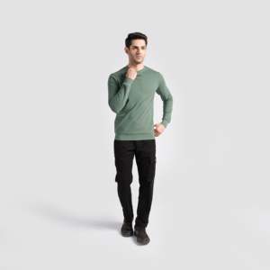 Sudadera GAI Prime Slim Fit, 100% Algodón Tejido, Verde, Tallas XXS a 6XL, Diseño de Parches con Serigrafía, Logotipo Personalizado para Correr - Product Image 4