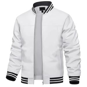Chaqueta Universitaria Personalizada Bordada de Moda para Hombre, Cuello Alto, Logotipo Frontal, Elegante, Duradera, Impermeable, Ecológica y Acolchada - Product Image 3