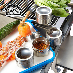 Từ thép không gỉ gia vị lọ với rõ ràng Top nắp cho nhà bếp lưu trữ tủ lạnh BBQ cắm trại tổ chức - Product Image 5
