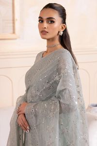Meilleur 3 pièces en mousseline de soie pour femmes indiennes pakistanaises légères de haute qualité fête Salwar Kameez dernière conception vêtements de mode mariage - Product Image 3