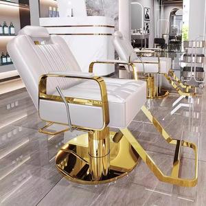Chaise de coiffeur moderne noire durable, inclinable, réglable en hauteur, base à pompe hydraulique, garantie de 2 ans pour salon de beauté - Product Image 3