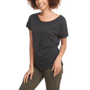 Scoop Neck <b>Tee</b> | Ribbed <b>Tee</b> T <b>Shirt</b> | Wholesale Womens Clothing T <b>Shirts</b> - Product Image 3