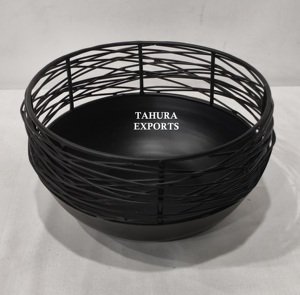 2026 Classic Fruit <b>Cage</b> Metallic Artistic Hollow Stylish Fruit Basket Spacious Handcrafted Refined Sturdy Fruit Holder Detailed - Product Image 1