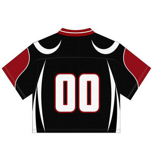 เสื้อยืดกีฬาฟุตบอลแฟชั่นผ้าฝ้าย100% ทรงหลวมสำหรับผู้ชายเสื้อตาข่ายฟุตบอลพิมพ์ลาย - Product Image 2