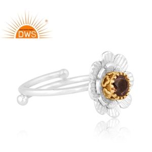 Hot Selling Fine Sterling Silver Natural Smoky <b>Quartz</b> Gemstone Stackable <b>Ring</b> Custom Jewelry For Women Gift For Her - Product Image 3