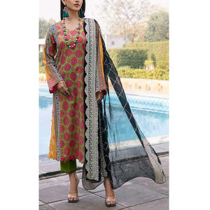 Nuevo estilo, vestido de mujer de la mejor calidad para ropa informal, último diseño 2024 para mujer, Shalwar Kameez con servicio OEM de Color personalizado - Product Image 1