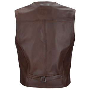 Nouveau gilet en cuir respirant sans manches élégant pour hommes Produit le plus vendu Gilet en cuir véritable pour hommes à prix avantageux - Product Image 3