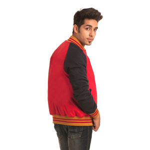 Chaqueta universitaria de béisbol informal para hombre al por mayor, personalizable, algodón, poliéster, diseño de letras, procesamiento de invierno a la moda - Product Image 6