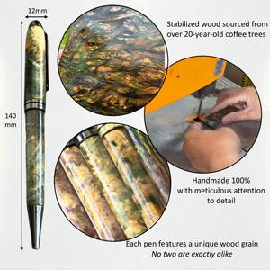 Premium 0.7mm Twist Stylo À Bille 100% Vietnam À La Main Stabilisé Bois Serpentine Série-Cadeau D'entreprise - Product Image 4