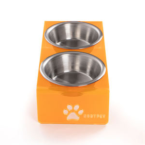 Station d'alimentation pour animaux de compagnie à double bol en acrylique, portable, étanche, grande capacité, pour chats, chiens, petits animaux, moderne, élégante, pour l'intérieur - Product Image 4