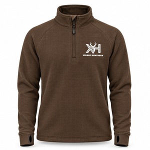 Xelent Huntgear Pull polaire mi-zip pour homme, motif Bark Grid, 220 GSM, couche intermédiaire de chasse - Product Image 1