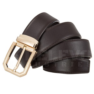 Custom Men's Genuine Leather Belt Durable Waist Belt Adjustable 110-125cm Length with Alloy Buckle Custom Logo 2-3cm - Product Image 6