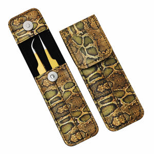 Estuche Protector de Pinzas de Cuero Sintético con Patrón de Serpiente Premium, Bolsa de Almacenamiento, Logotipo Personalizado, OEM, Venta al por Mayor - Product Image 1