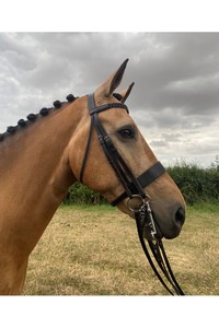 Build A Double Show Bridle Brida de cuero occidental de alta calidad Western Heavy Duty Headstall Cowboy Rawhide Trenzado Noseband - Product Image 5