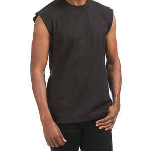 Camisetas de Gimnasio de Alta Calidad, Estilo Deportivo, para Hombre, Personalizadas, Negras, Corte Recto, Sin Mangas, Secado Rápido, Antiencogimiento, OEM - Product Image 6