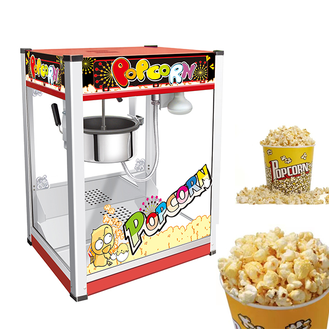 WOOMASTER Commercial Factory Direct 6OZ Stainless Steel Industrial Popcorn Making Machine for Corn Caramel Popcorn 220-240V