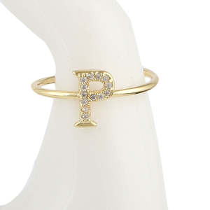Anillo de Dedo con Letras del Alfabeto para Mujer - Dorado - Dorado - Product Image 3