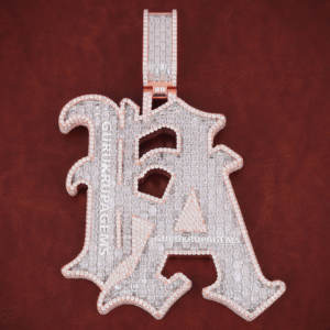 Colgante de diamante cultivado en laboratorio VVS de lujo, joyería de Hip Hop Iced Out, letra inicial, colgante personalizado de plata 925 - Product Image 1