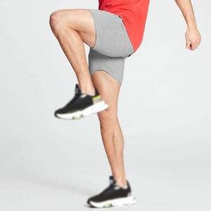 Shorts pour hommes tendance, logo personnalisé, motif uni, style streetwear, taille élastique, séchage rapide, tissu en molleton 100% coton - Product Image 4