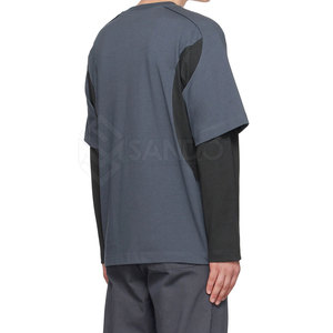 เสื้อยืดแขนยาวสองชั้น ดีไซน์ล่าสุด สีพื้น ผ้าฝ้าย 100% แห้งเร็ว ระบายอากาศได้ดี ทนทาน สำหรับผู้ชาย สวมใส่กลางแจ้ง - Product Image 3