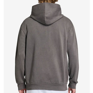 Sweat à capuche polaire en poly-coton pour homme 3719, coupe décontractée, en molleton bouclette, style minimaliste et épuré, de marque, sur mesure - Product Image 6