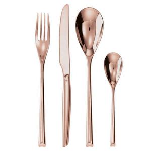 Silver Rose <b>Gold</b> <b>Mirror</b> Polished Cutlery Set New Design Wedding Party Gift Vintage <b>Long</b> Flatware with Handmade Brass Handle - Product Image 1