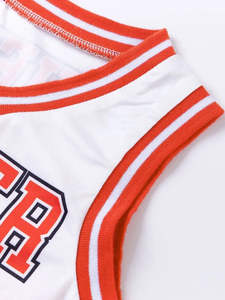 Uniformes de Animadoras 2026, Venta al Por Mayor, Tela Roja, Spandex/Algodón de Alta Calidad, Logotipo Personalizado, Diseño Gratuito - Product Image 2