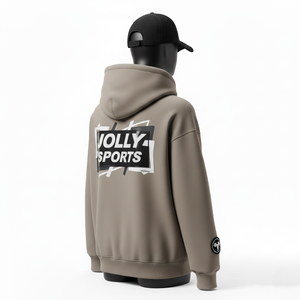 Sudadera con Capucha para Mujer, Algodón Premium GSM, Felpa de Poliéster, Color Taupe Sólido, Logotipo Personalizado con Serigrafía, Sudadera Básica para Mujer - Product Image 5