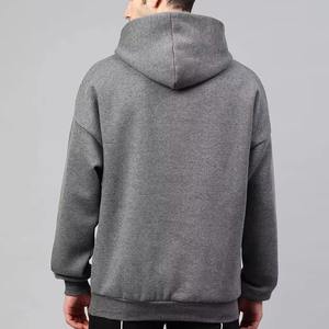 High Quality 100% Cotton <b>Men's</b> Heavyweight Winter Pullover Hoodie Custom Solid Pattern Thermal <b>Hoodies</b> Wholesale - Product Image 2