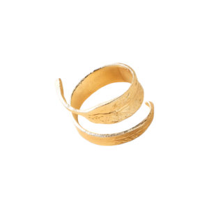 Rond de serviette élégant de luxe en métal doré Décoration de table pour restaurant de Noël Hôtel de mariage Prix de gros - Product Image 1