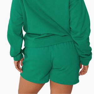 Nouvel arrivage Short à capuche 100% coton léger à séchage rapide respirant motif solide impression de logo personnalisé - Product Image 5