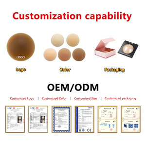 Cache-tétons personnalisables pour femmes, écologiques, en silicone OEM, en soie/coton, pour marque privée - Product Image 4