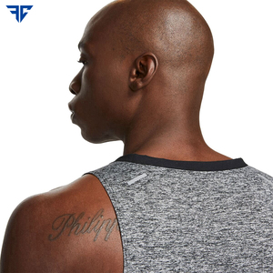 Débardeurs de gymnastique 100% coton de haute qualité pour hommes personnalisable respirant tricoté conception capuche col course musculation - Product Image 3