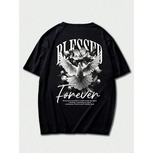 เสื้อยืดคอวีพิมพ์ลายตามสั่ง ทรงปกติ แขนสั้น ผ้าคอตตอน 100% หนานุ่ม คุณภาพสูง สำหรับผู้ชาย สไตล์ลำลอง - Product Image 1