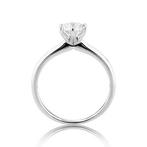 10K oro amarillo oro rosa y oro blanco corte redondo laboratorio cultivado diamante boda solitario anillo corte redondo diamante anillo de compromiso - Product Image 4