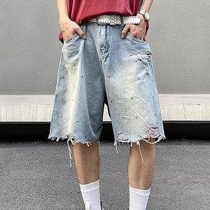 Nouveau style de shorts en strass pour hommes sur mesure Shorts en strass pour hommes de couleur personnalisée à vendre Fabriqué au Pakistan - Product Image 3
