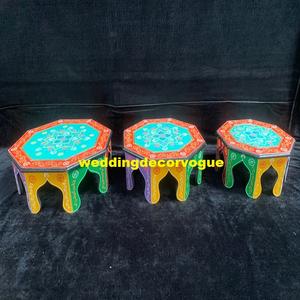 Taburete de madera pintado a mano, taburete decorativo de elefante, diseño creativo, vintage, indio, más vendido - Product Image 6