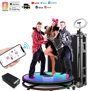 New <b>360</b> Photo <b>Booth</b> Machine for Parties with Flight Case,Extra Battery,Logo Customization <b>360</b> Spin <b>Camera</b> <b>Booth</b> For 4-5 People - Product Image 4