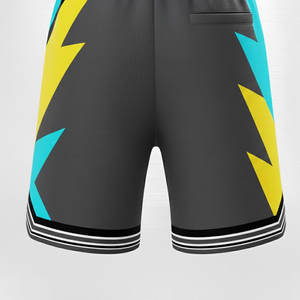 Shorts de sport athlétiques en maille double couche 100% polyester, couleur unie, avec cordon de serrage réglable et poches latérales profondes pour hommes, idéal pour la gym et le basketball - Product Image 4