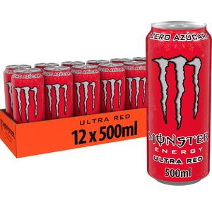 Refreshing Monster Energy Ultra Red 500ml Can Energy Drink Sweet Berry Taste <b>Zero</b> <b>Sugar</b> Beverage for Sale - Product Image 3