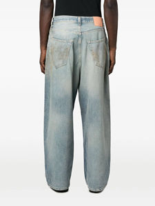 <b>Baggy</b> fit breathable Top Quality OEM Cargo Pockets Trousers <b>Baggy</b> Acid Washed Pants Men's Vintage Denim Jeans for Men - Product Image 3